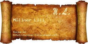 Müllner Lili névjegykártya