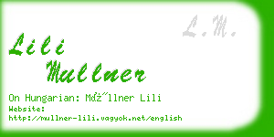 lili mullner business card